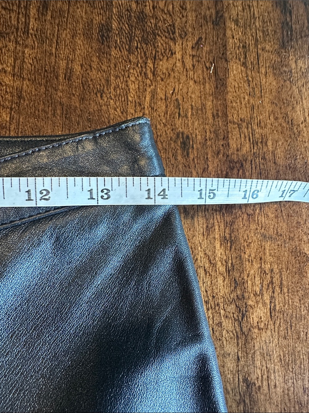 I.N.C. International Concepts | Black Genuine Leather Straight Leg Pants, 6P - Picture 5 of 7